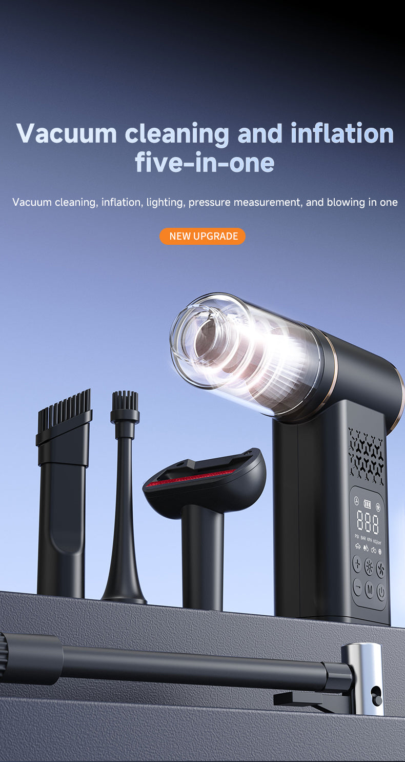 KORVA AirVac Pro 5-in-1 Cordless Car Vacuum + Tire Inflator