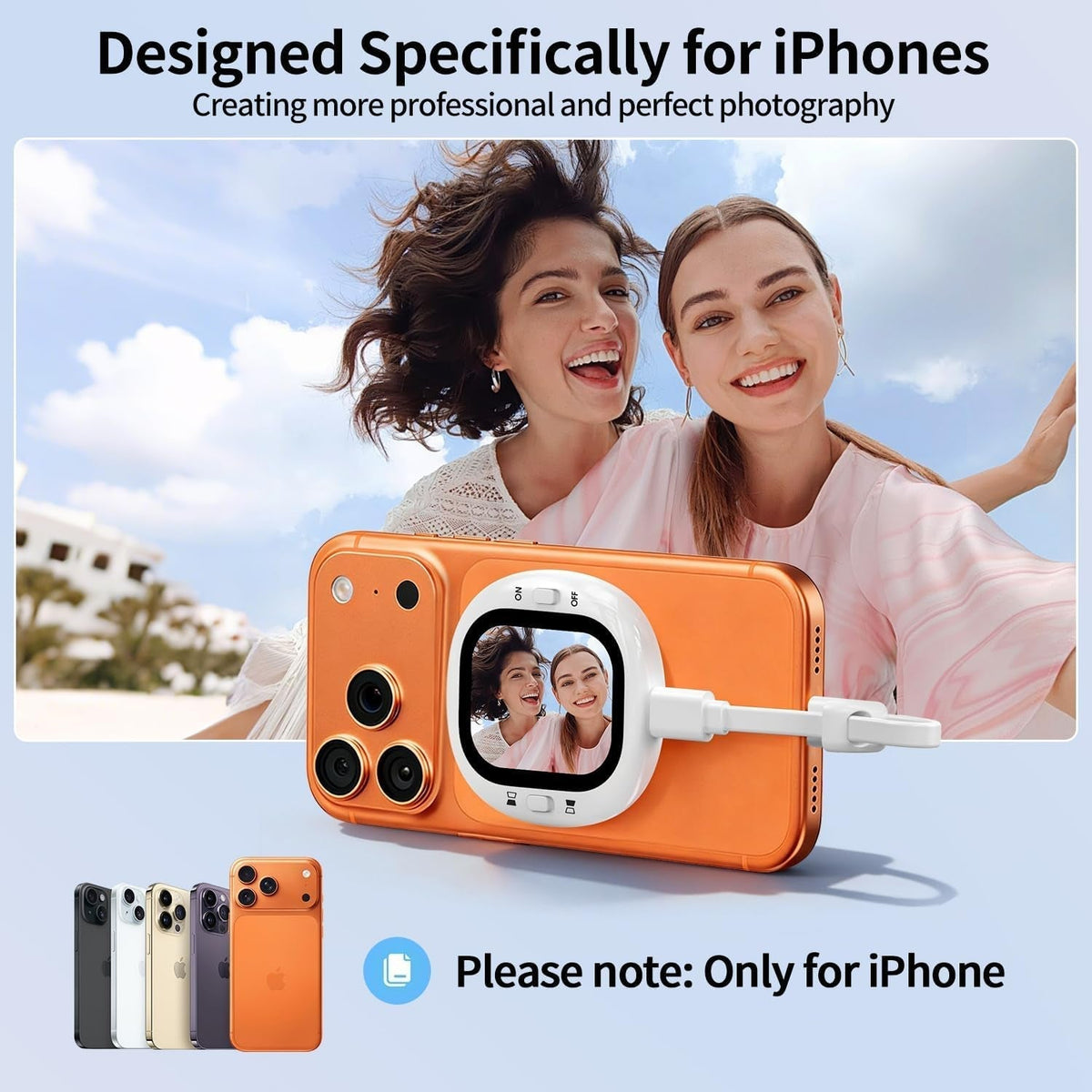Mini Magnetic Vlog Selfie Monitor Screen iPhone with Remote