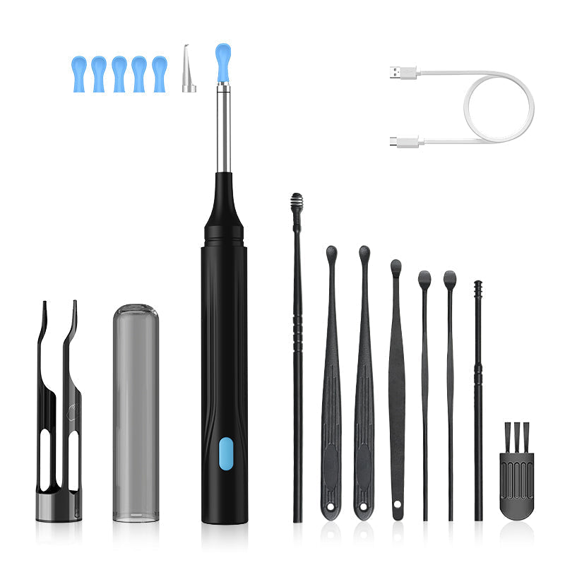 10MP HD Ear Cleaner Kit with Precision Tweezers & Silicone Scoop