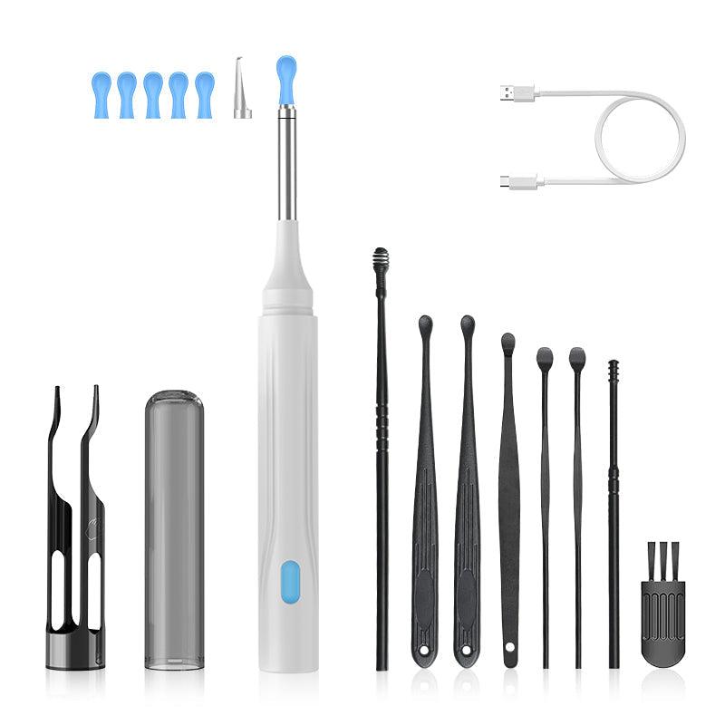 10MP HD Ear Cleaner Kit with Precision Tweezers & Silicone Scoop
