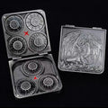 Pocket Revolving Metal RPG Dice - Dungeons & Dragons D20 Dice Games Rpg Metal Set with leather case
