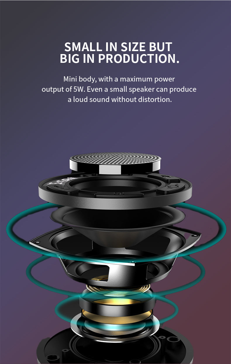 Aquro S3 Ultra – IPX7 Waterproof Shower Speaker with RGB Light & LED Display