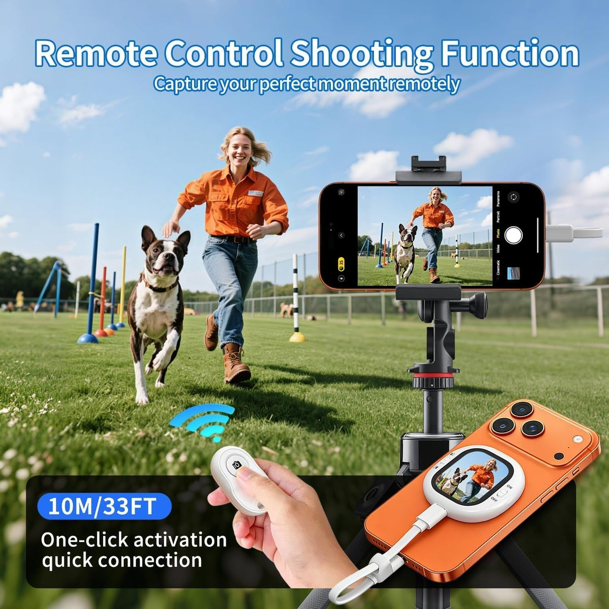 Mini Magnetic Vlog Selfie Monitor Screen iPhone with Remote