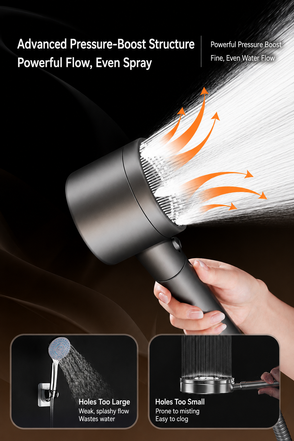 TurboFlow 5-Mode Filtered Showerhead with 5 Filter Cartridges