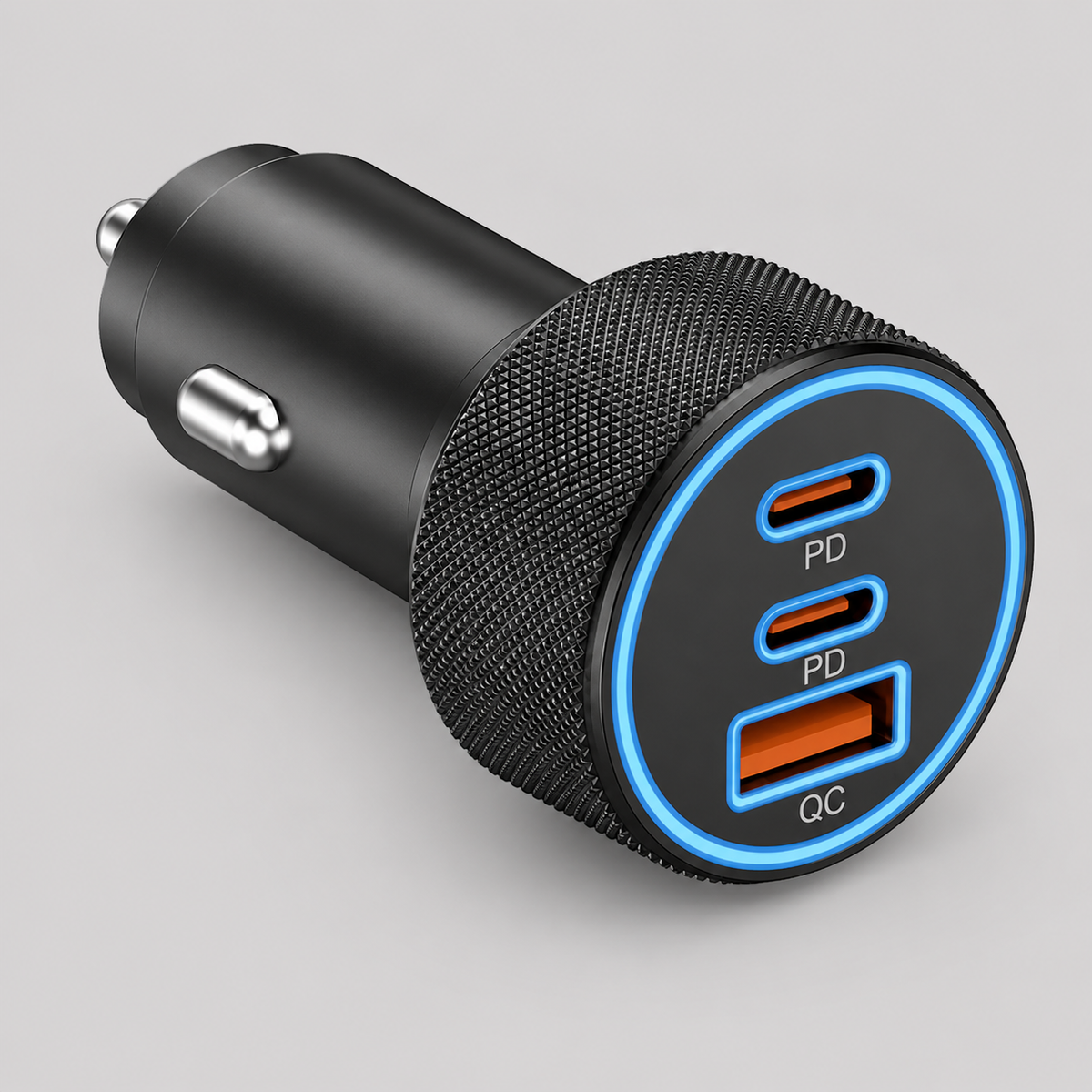USB C Car Charger, 3-Port 67W Dual USB-C & USB-A Car Power Adapter PD/QC Fast Charging
