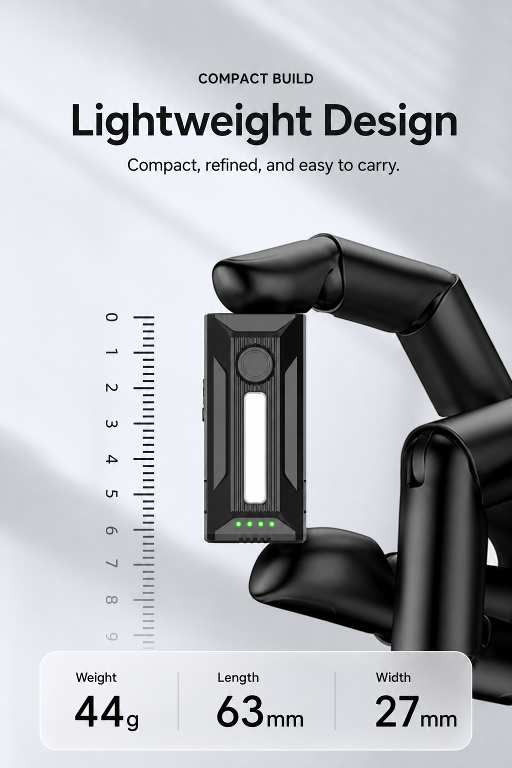 High-Performance Clip-On EDC Flashlight with Magnetic Base