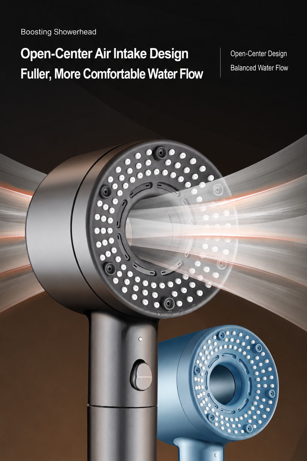 TurboFlow 5-Mode Filtered Showerhead with 5 Filter Cartridges