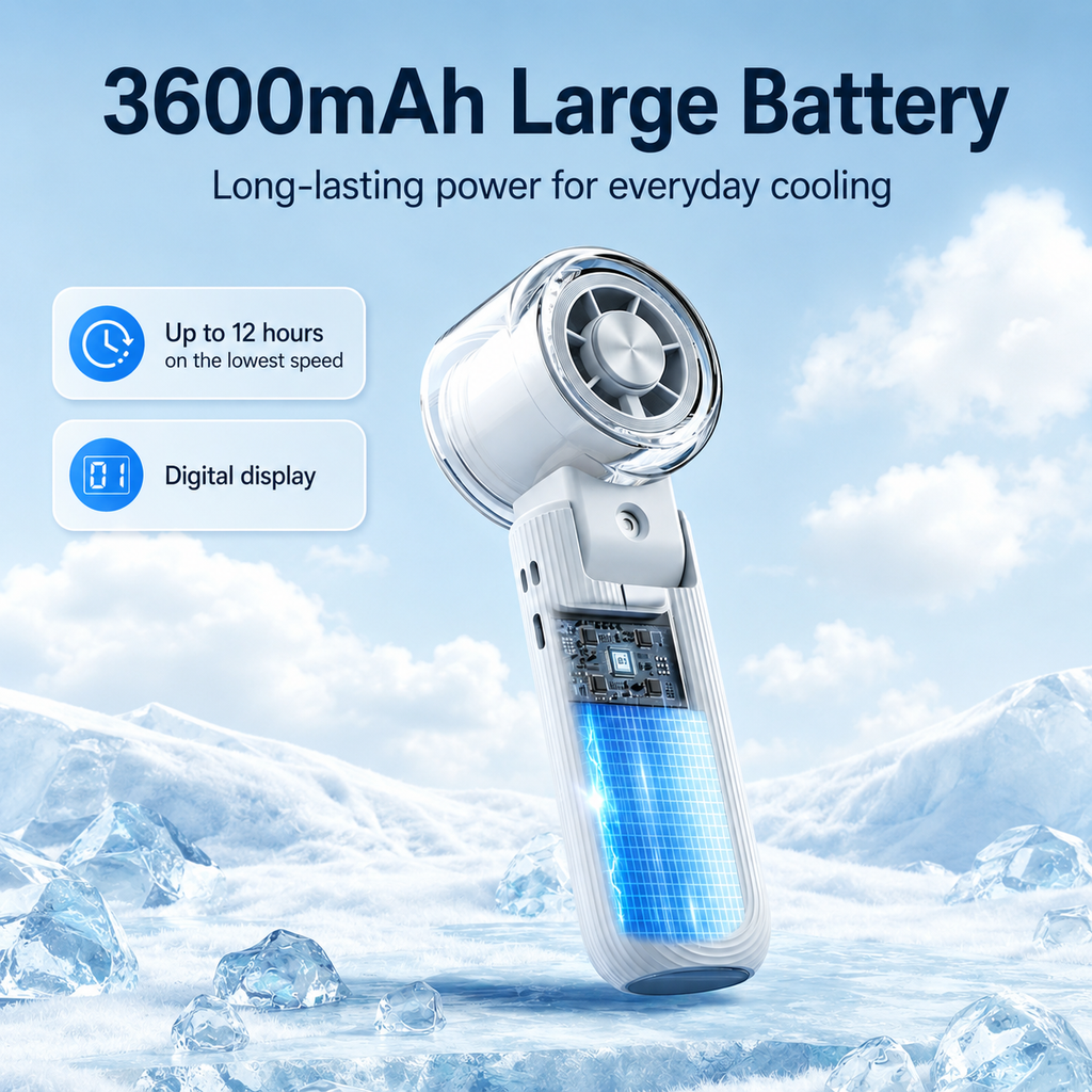 FrostBreeze 3-in-1 Cooling Mist Fan with Semiconductor Cooling Plate