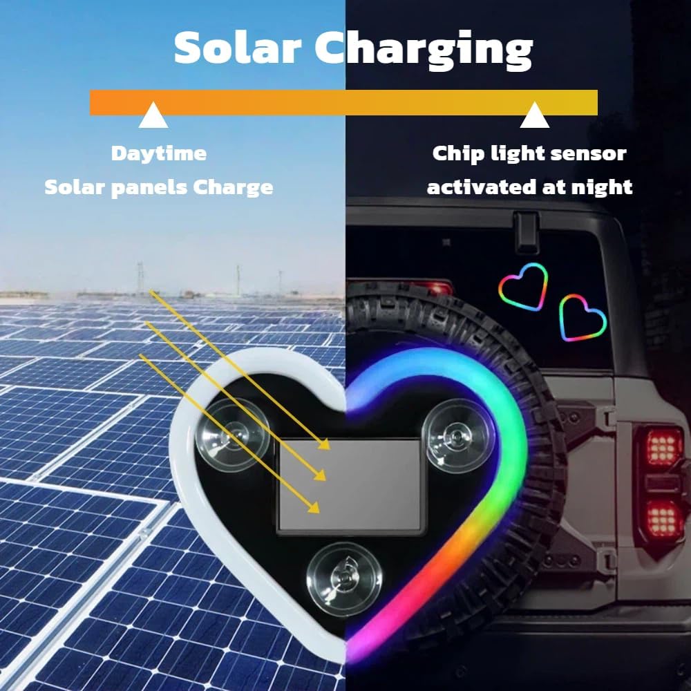 LumiHeart RGB Wireless Car Window Light With Smart Lighting