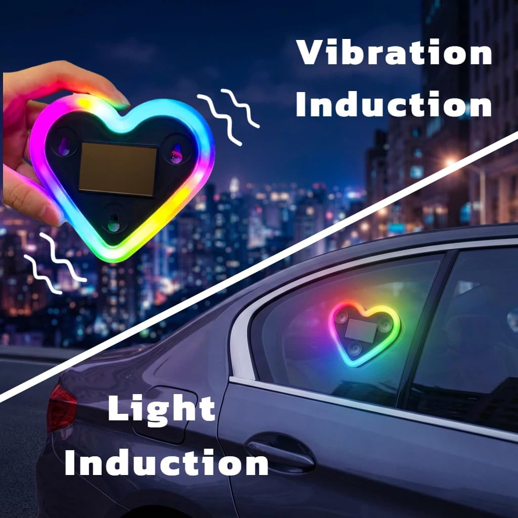 LumiHeart RGB Wireless Car Window Light With Smart Lighting