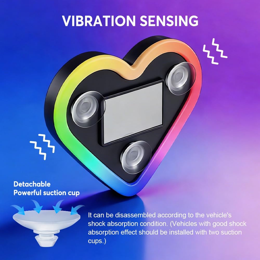 LumiHeart RGB Wireless Car Window Light With Smart Lighting