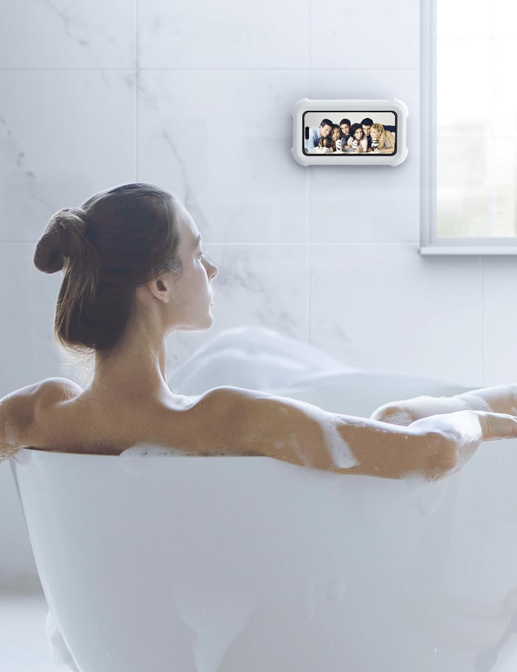 Waterproof 480° Shower Phone Holder – Wall & Bathtub Mount