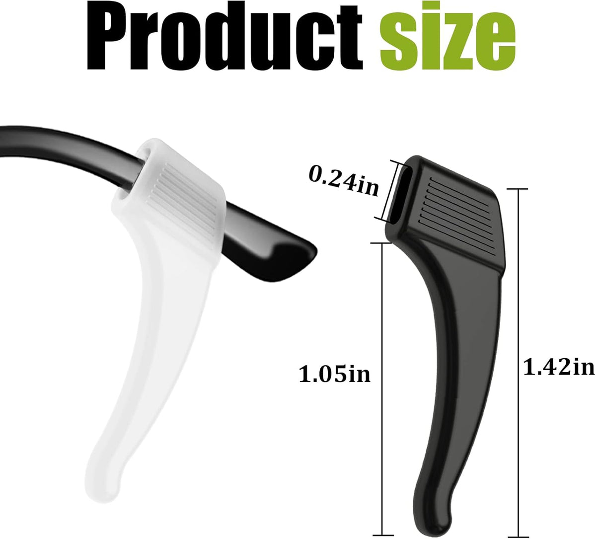 10-Pack GripLock Comfort Ear Hooks — Anti-Slip Silicone Eyeglass Grips