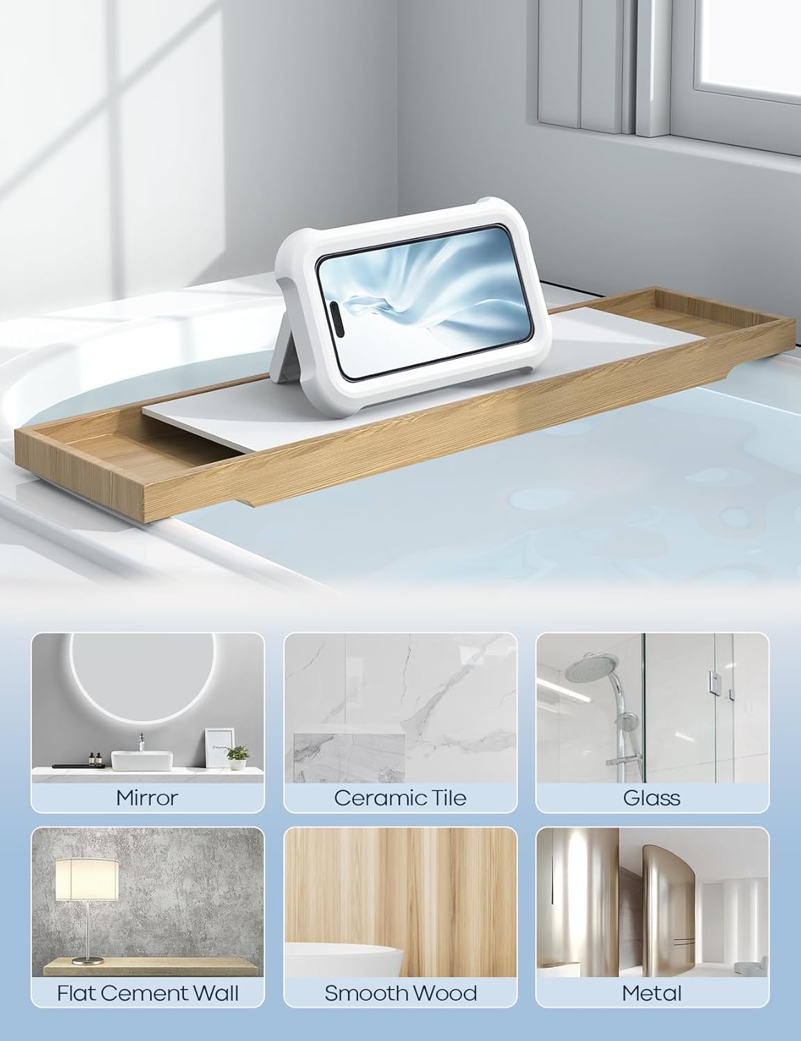 Waterproof 480° Shower Phone Holder – Wall & Bathtub Mount
