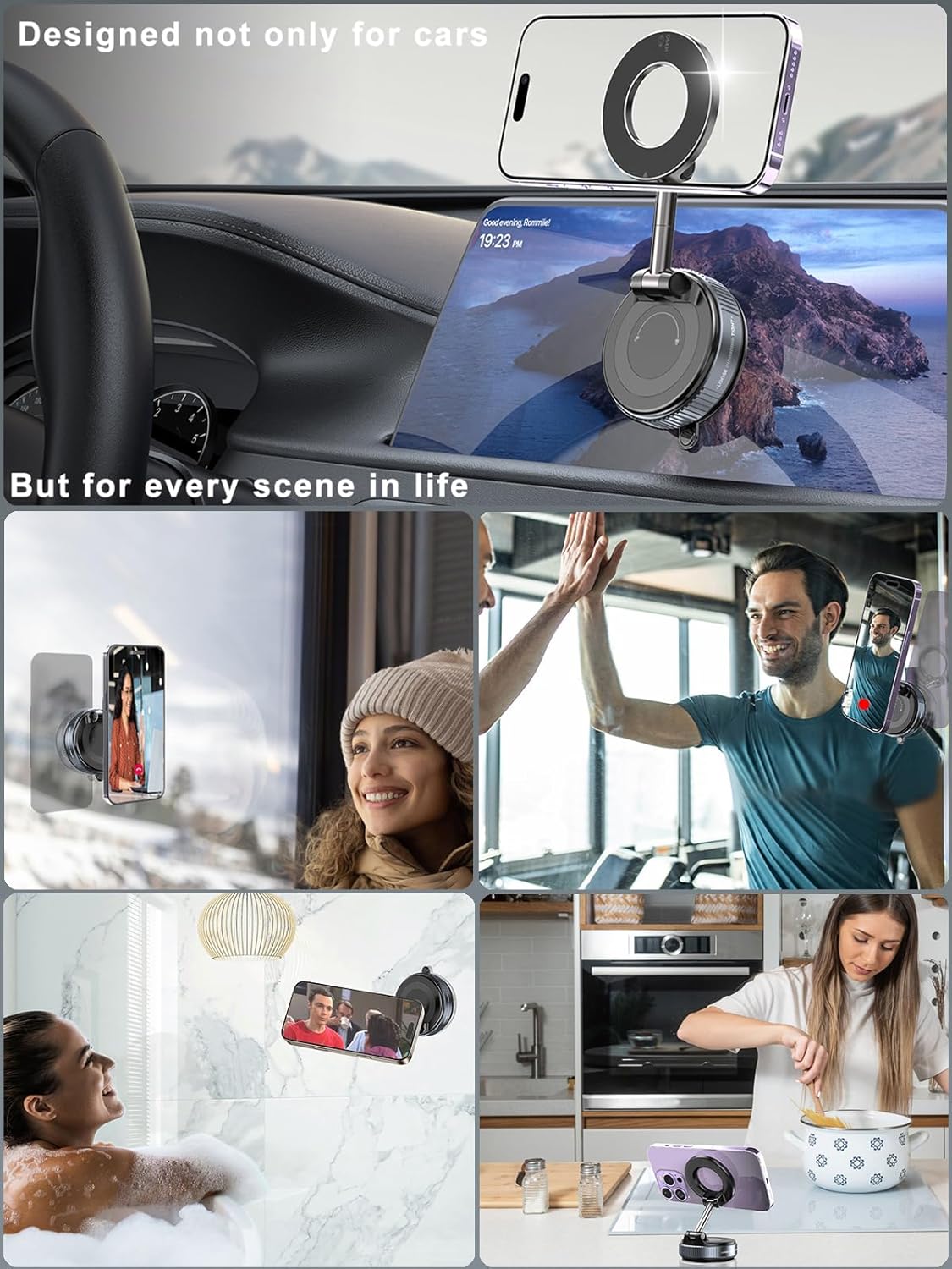 Snanen 360° Magnetic Suction Phone Mount - The Ultimate Hands-Free Holder