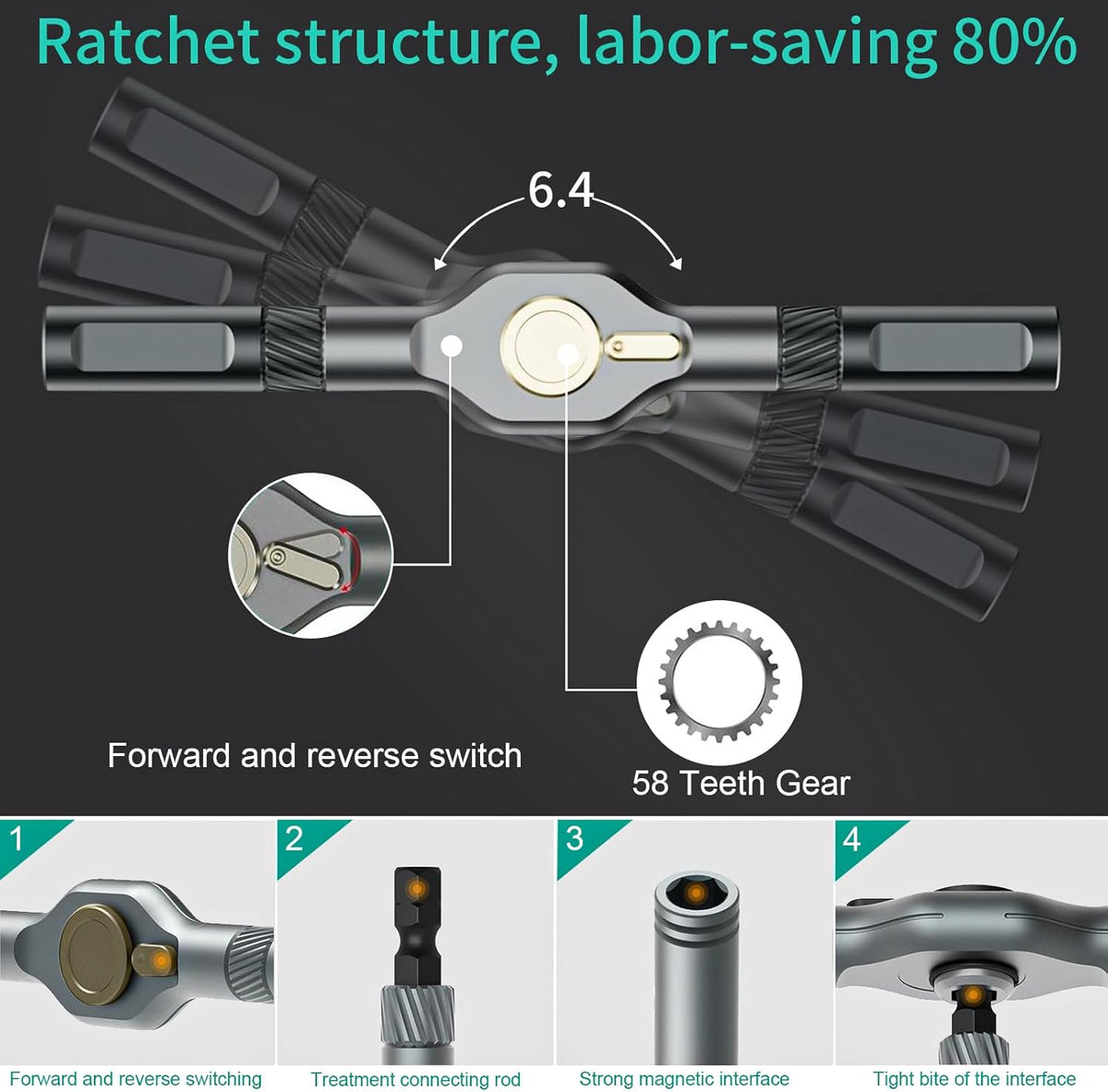 MagSnap Ratchet Precision Screwdriver Set – Modular Magnetic Repair Kit