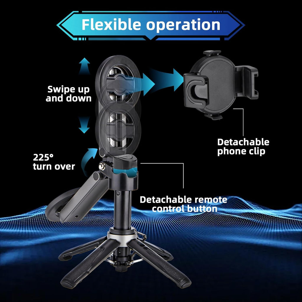 Portable MagSafe Travel Selfie Stick with Remote Control & Magnetic Ring