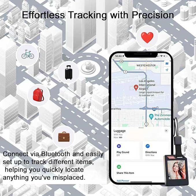 E-Ink Smart Tag — Customizable Photo Tracker for Apple Find My