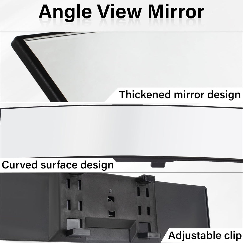 SnapView Panoramic Clip-On Rearview Mirror
