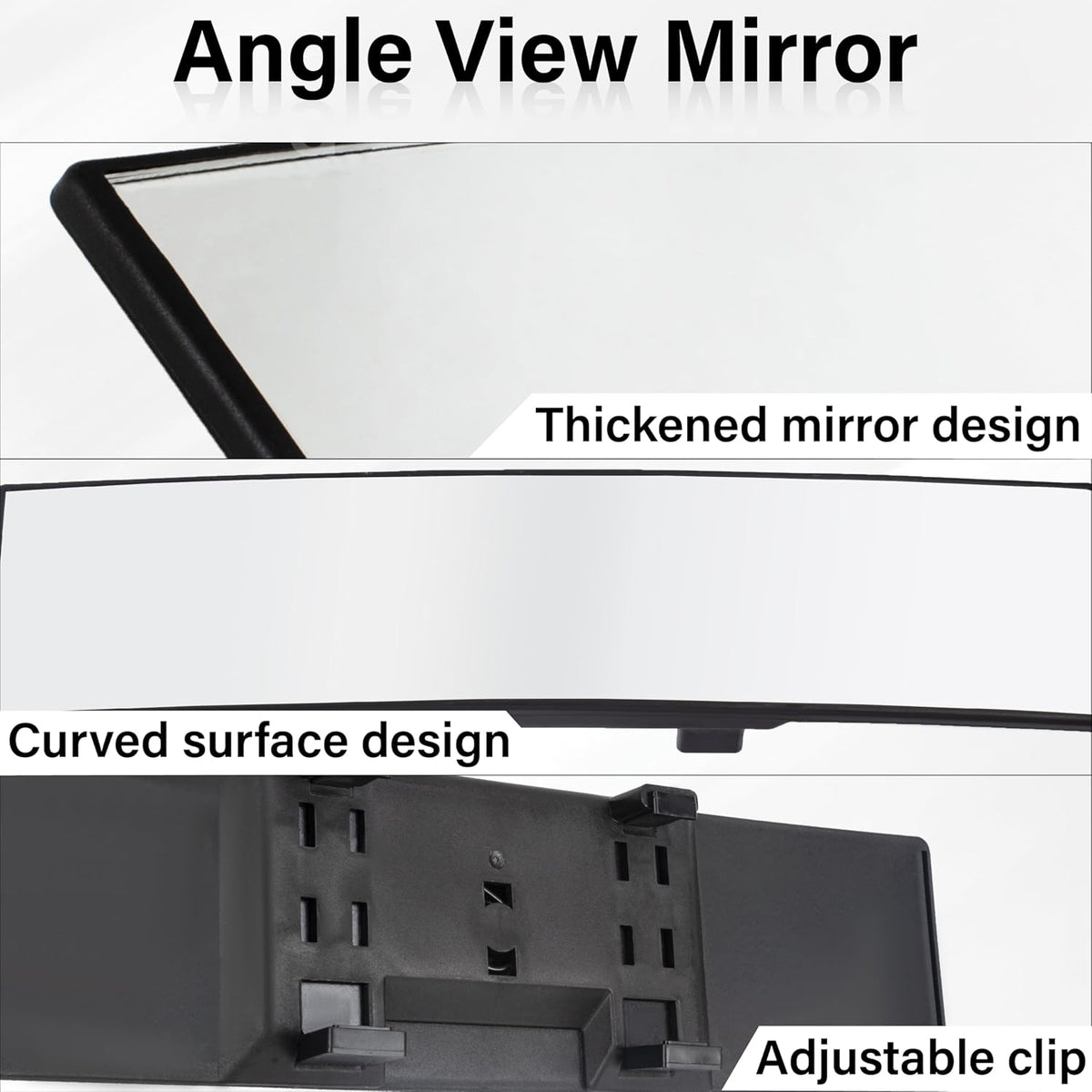 SnapView Panoramic Clip-On Rearview Mirror