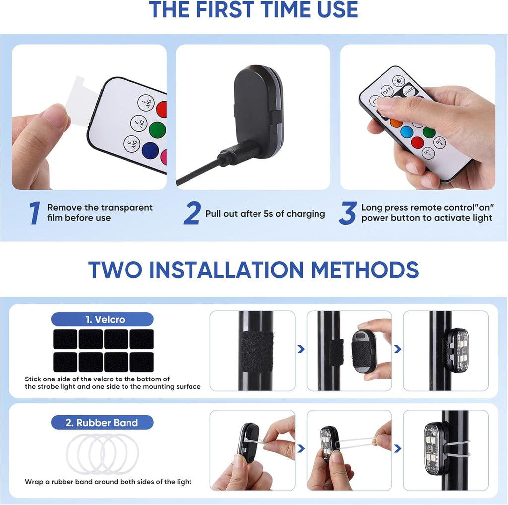 LumeX Flux – Wireless RGB LED Lights with Remote Control