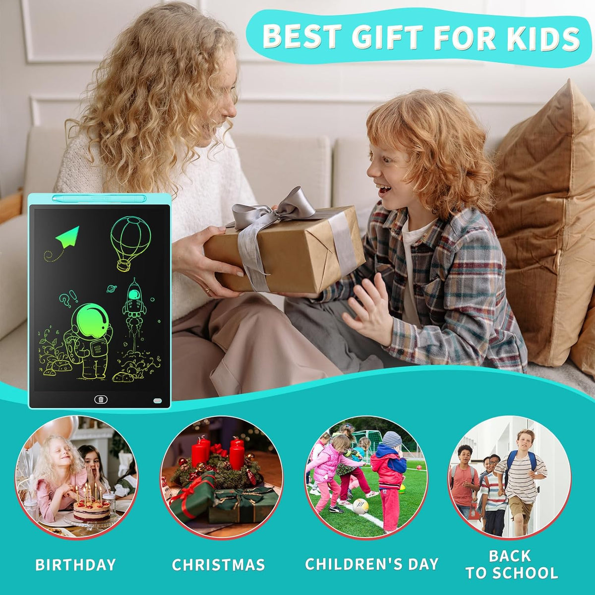 3-Pack Reusable LCD Drawing Board for Kids – Paper-Free Doodle Tablets