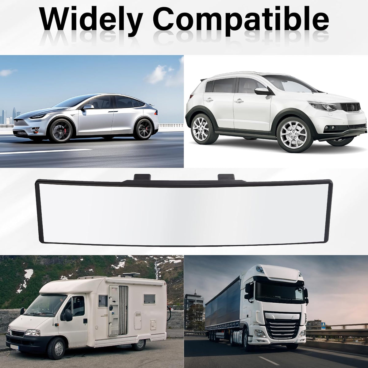 SnapView Panoramic Clip-On Rearview Mirror