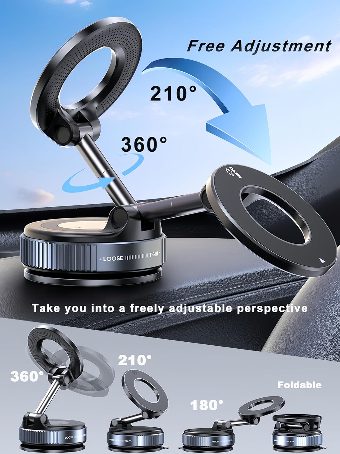 Gen 2 360° Vacuum + Nano-Gel Phone Holder