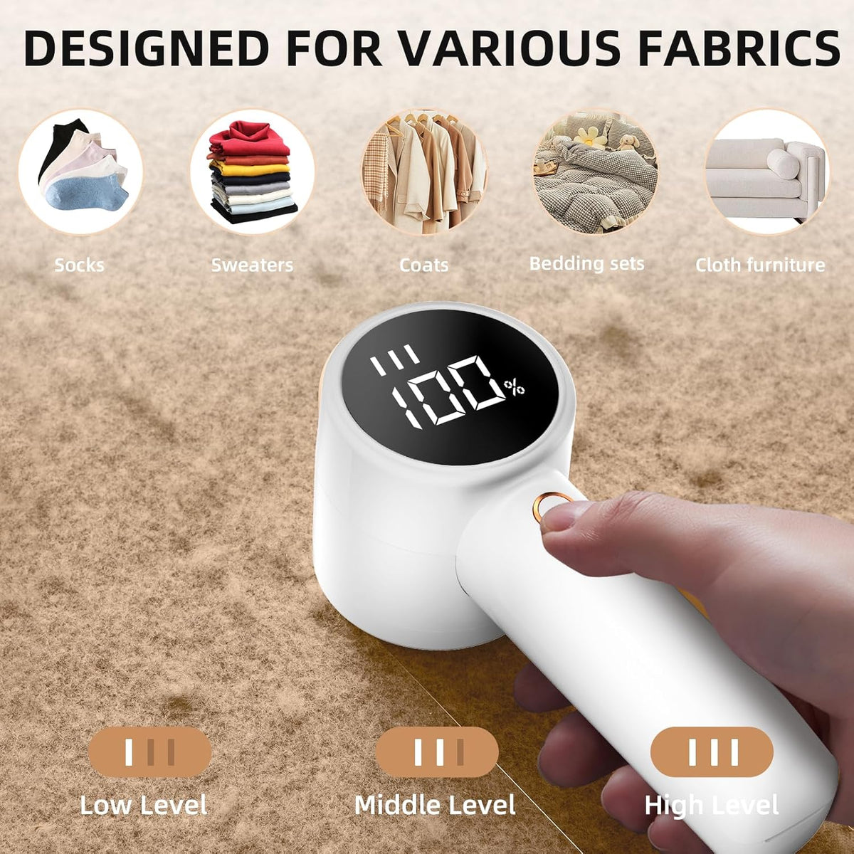ReNewa – Rechargeable Fabric Shaver with LED Display