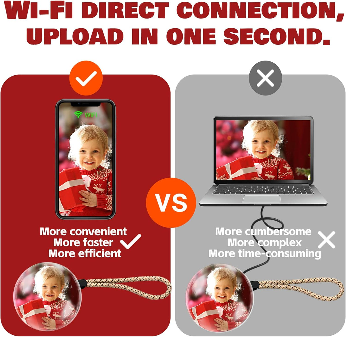 LumiOrb WiFi Crystal Ball – 3D Video & Photo Memory Sphere