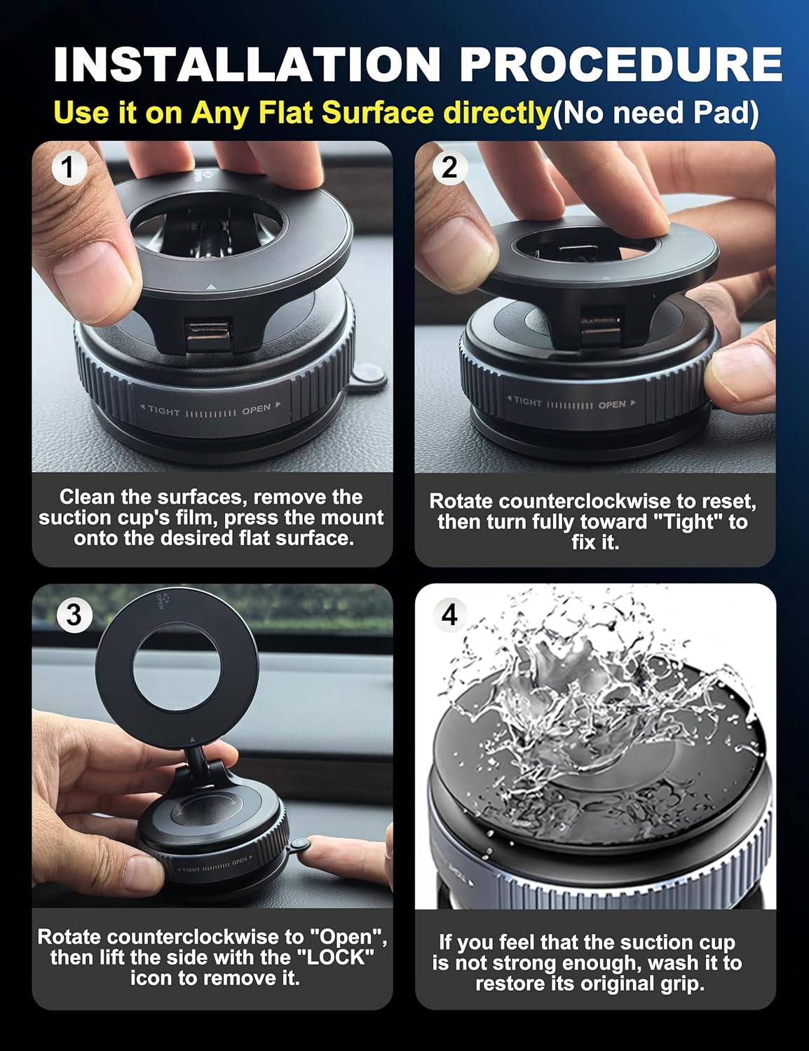 Gen 2 360° Vacuum + Nano-Gel Phone Holder
