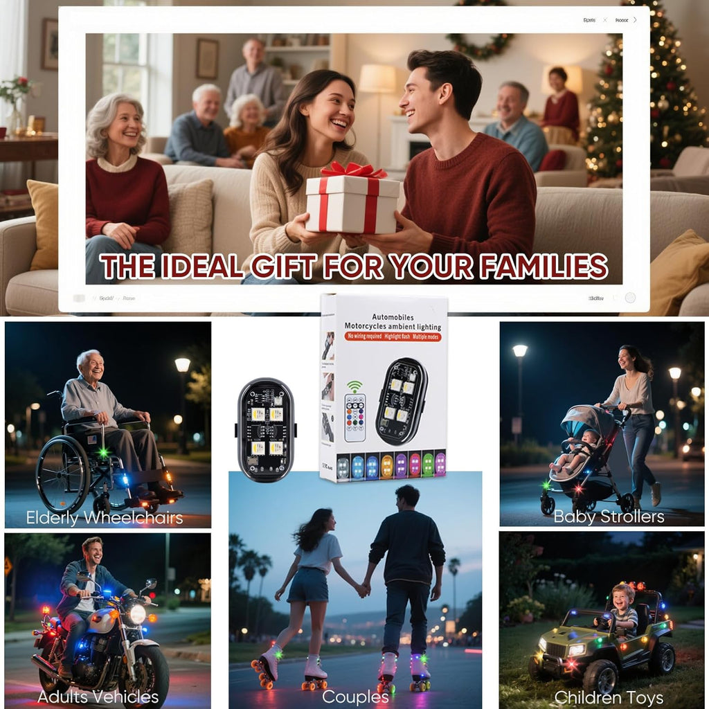 LumeX Flux – Wireless RGB LED Lights with Remote Control