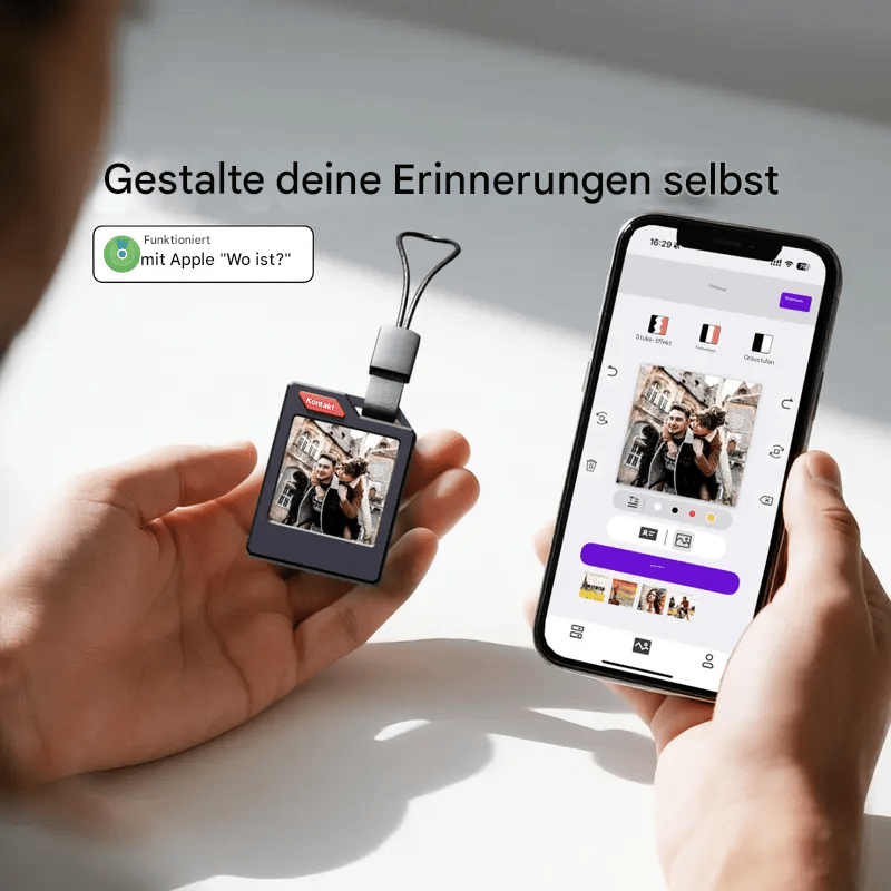 E-Ink Smart Tag — Customizable Photo Tracker for Apple Find My