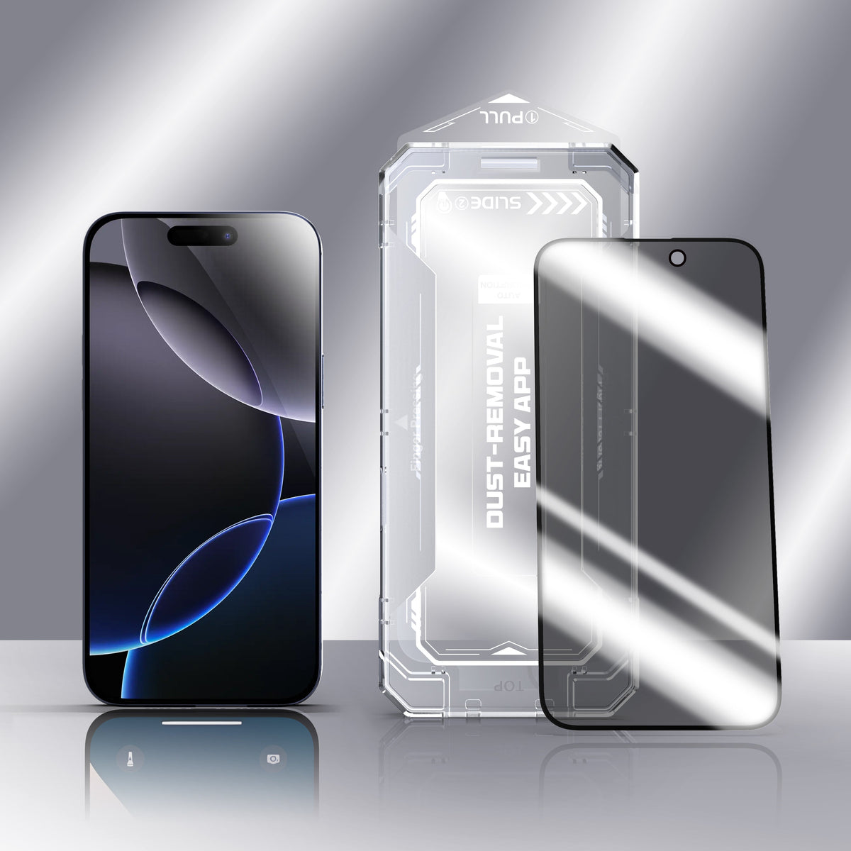 SmoothShield 2 Packs – Tempered Glass Screen Protector with Anti-Scratch Anti-Fingerprint Privacy & Auto Dust-Free Install