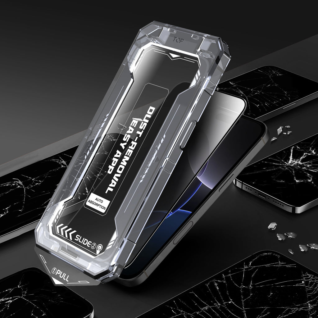 SmoothShield 2 Packs – Tempered Glass Screen Protector with Anti-Scratch Anti-Fingerprint Privacy & Auto Dust-Free Install