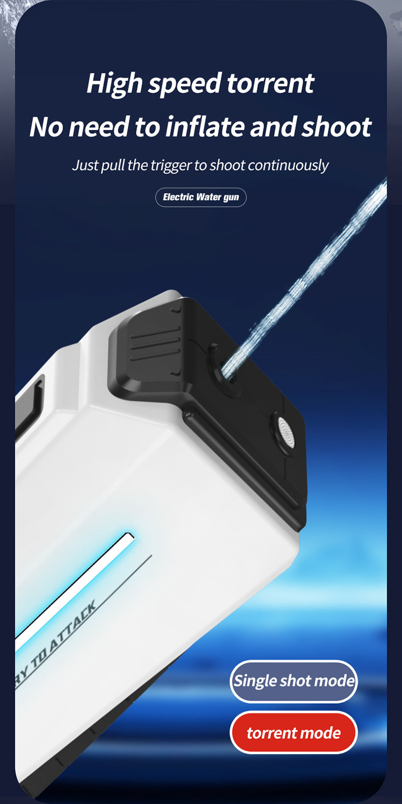 RapidJet Pro - Electric Pulse Water Gun