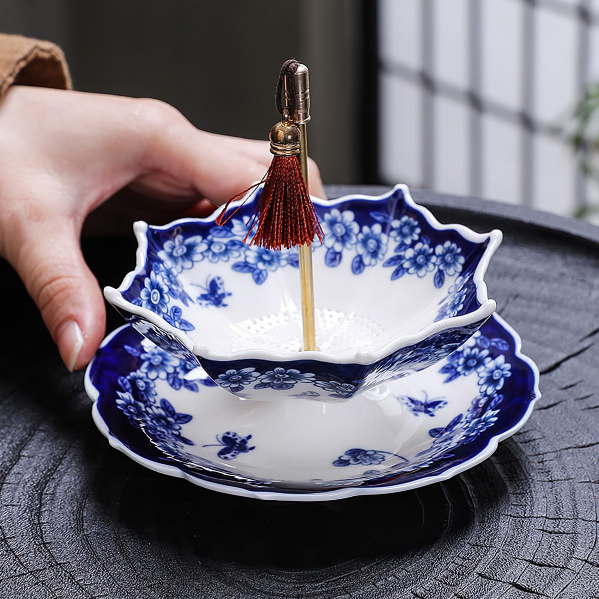 Umbrella Shape Ceramic Tea Strainer