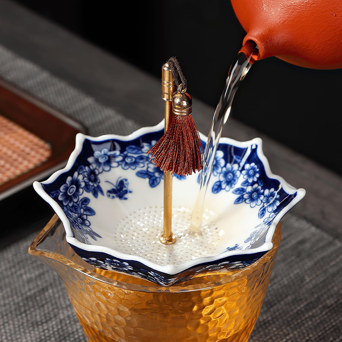 Umbrella Shape Ceramic Tea Strainer