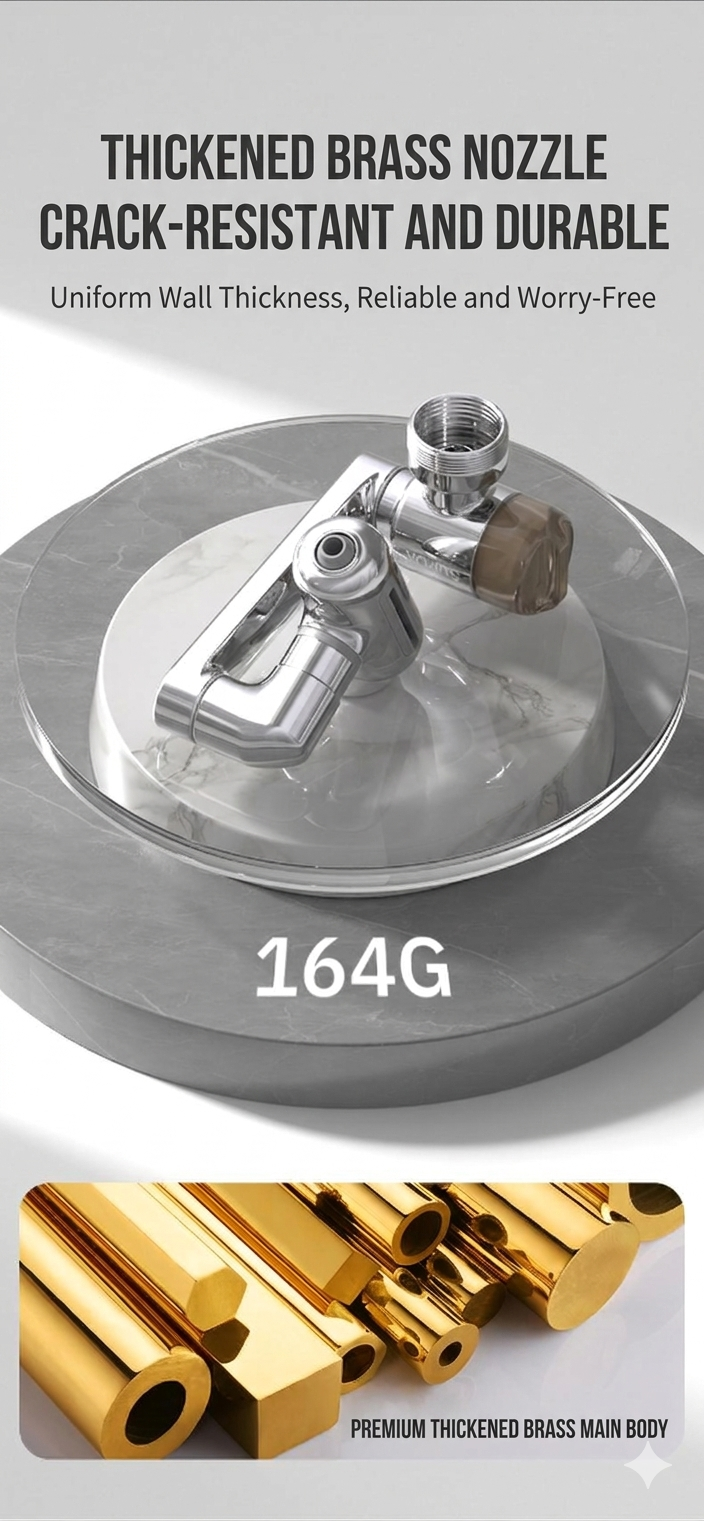 1080° Rotating Faucet Extender with Upward Facial Mist, 4 Water Modes & Built-In Filter