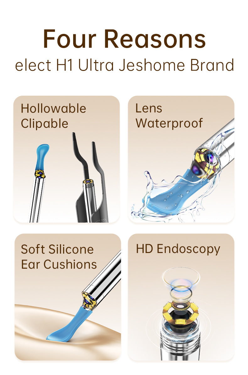 10MP HD Ear Cleaner Kit with Precision Tweezers & Silicone Scoop