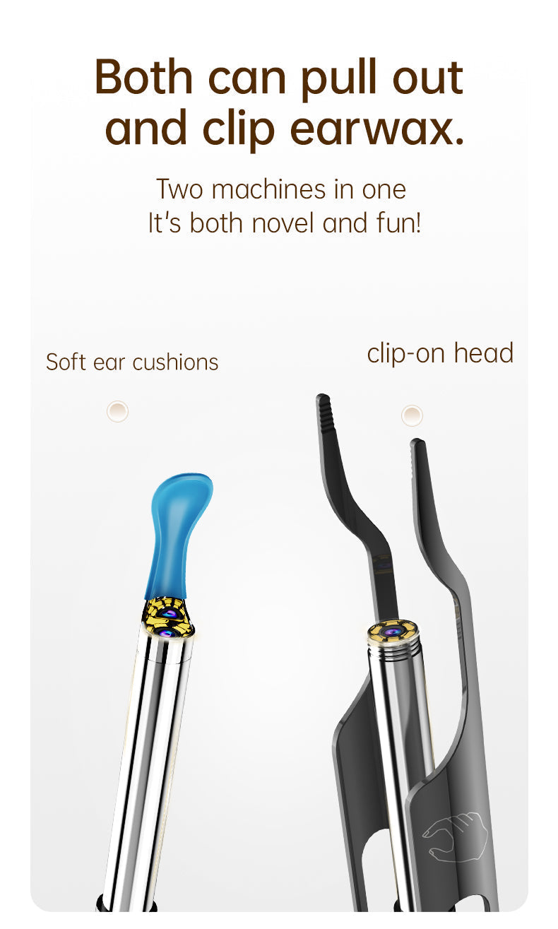 10MP HD Ear Cleaner Kit with Precision Tweezers & Silicone Scoop