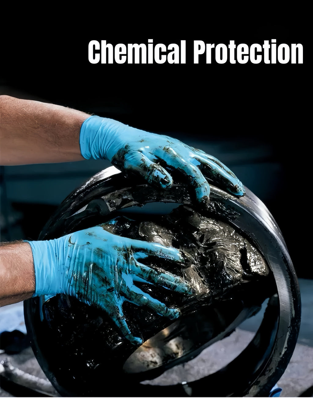 Multi-Purpose Thick Nitrile Gloves – Touchscreen-Friendly, Powder-Free & Latex-Free, Chemical-Resistant