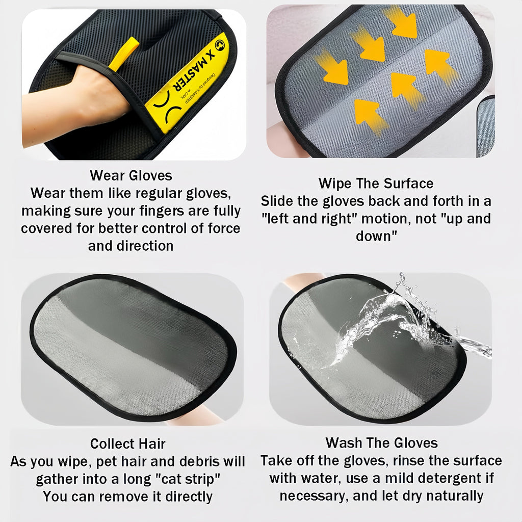 ElectroClean Pet Hair Removal Glove – Reusable & Eco-Friendly Cleaning Tool