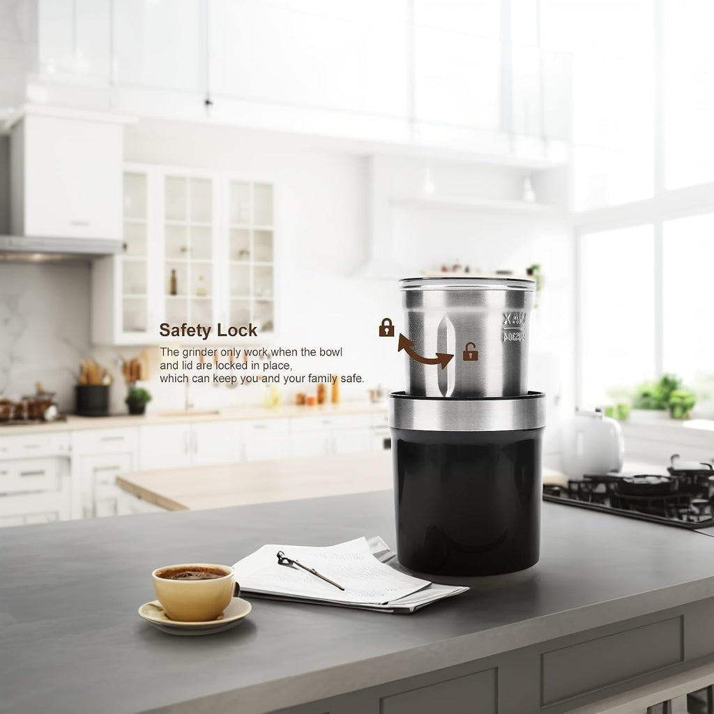 Voltix Electric Multi-Use Cup Grinder – Large Capacity Stainless Steel