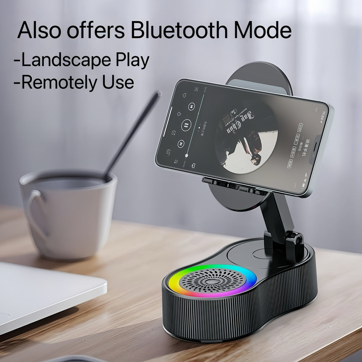 SonicDrop Dock – No-Pair Magic Speaker & Charging Stand