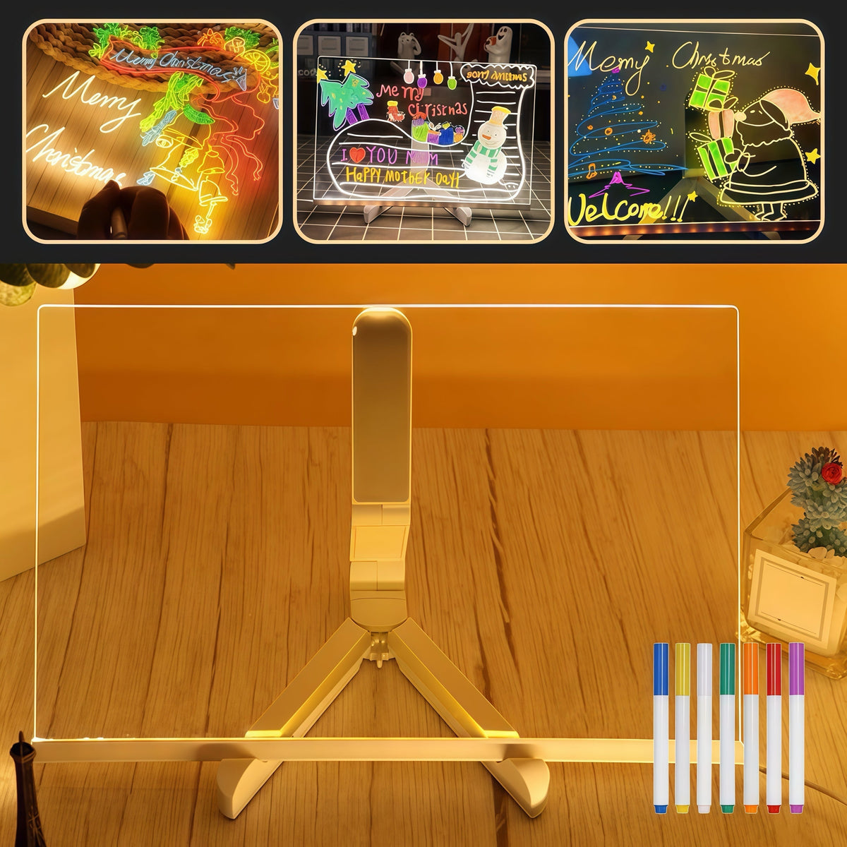 GlowBoard - LED Light-Up Writing & Drawing Board