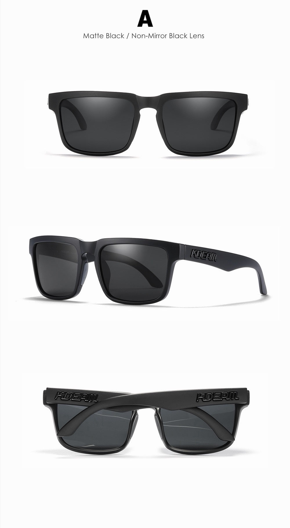 KDEAM Unisex Polarized Anti-Glare Outdoor Sunglasses with UV400 Protection