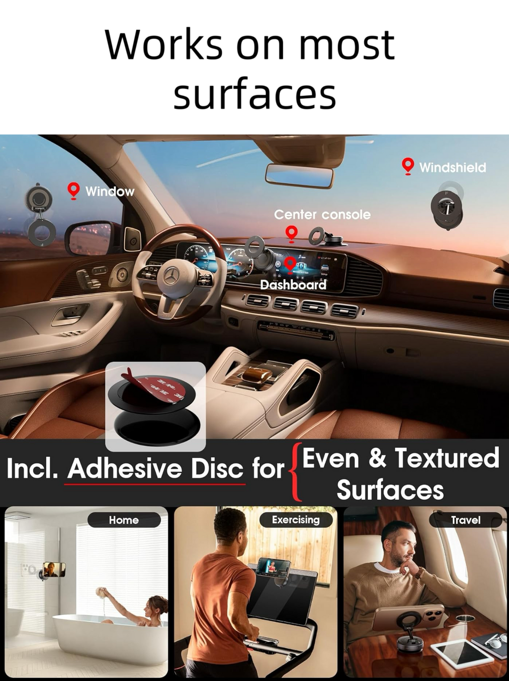 Snanen 360° Magnetic Suction Phone Mount - The Ultimate Hands-Free Holder