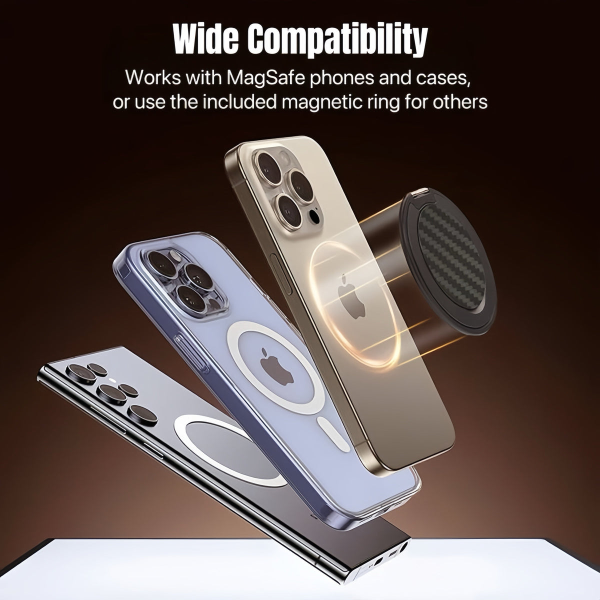 MagGrip 360 Stand – Snap-On Grip, Stand & Mirror in One