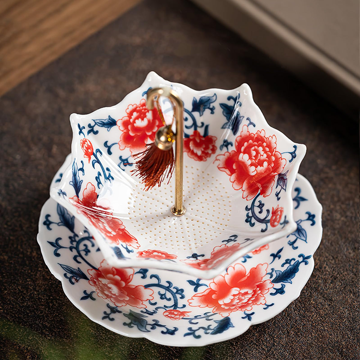 Umbrella Shape Ceramic Tea Strainer